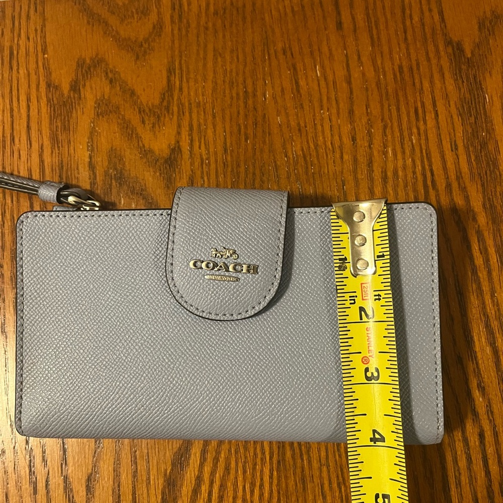 Coach Tech Wallet In Light Blue Signature Canvas - Picture 6 of 8